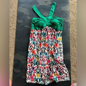 Soma Green Bust Floral Sundress